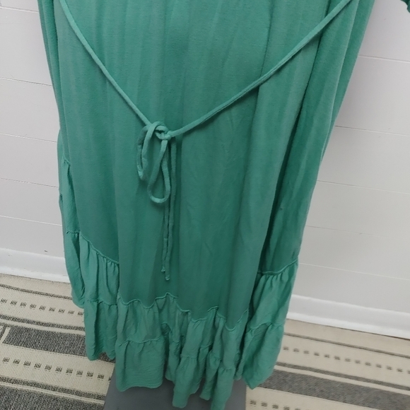 Free People Sun Seeker Green Tiered Maxi Dress Size M - Picture 6 of 12